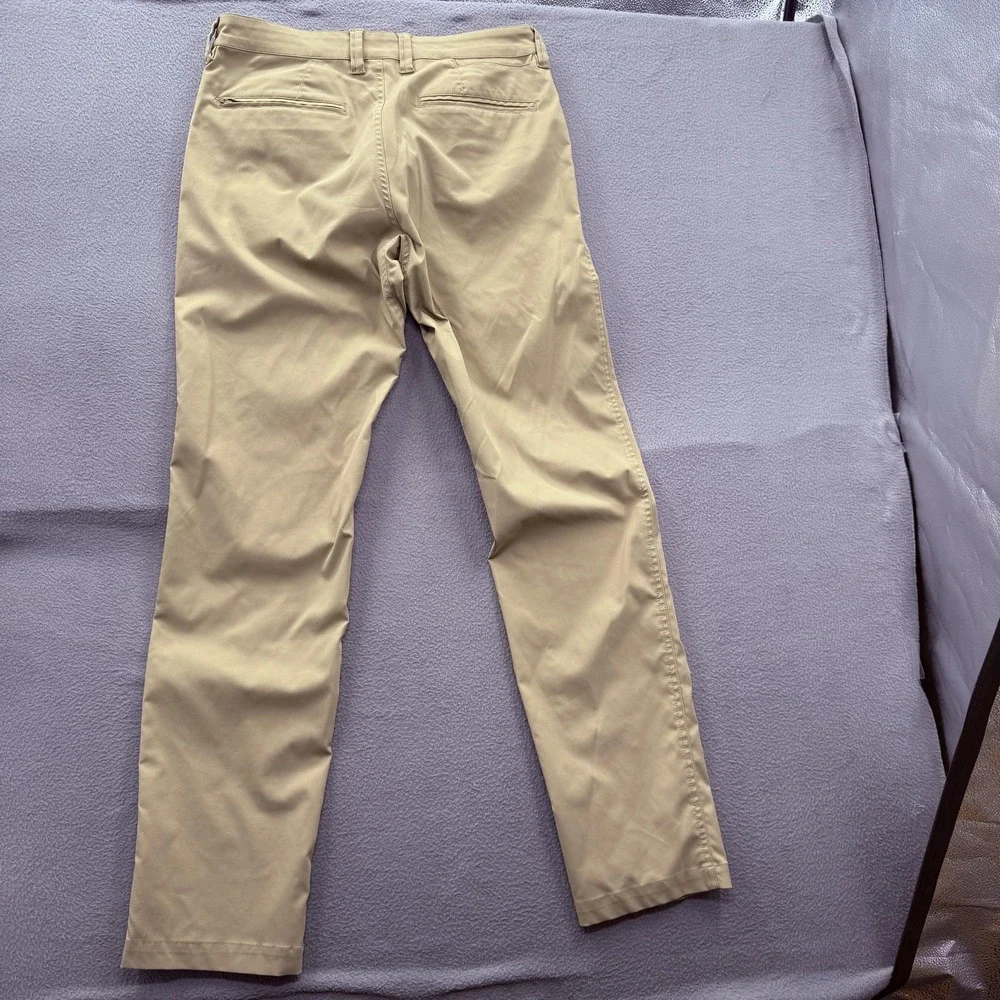 Bluffworks Pants Mens 31x34 (Fit 30/33) Beige Ascender Regular Fit Travel Chino